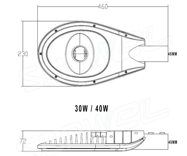 12 Volt Automotive Cree Led Street Light 30 Watt Low Voltage Led Lights Street Light Project