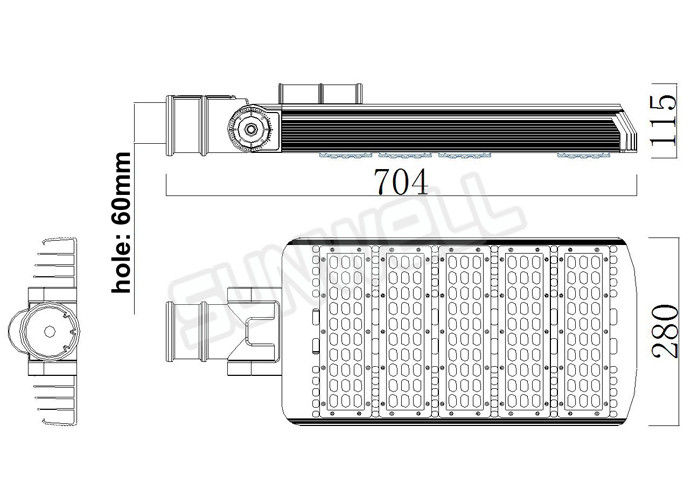 Warm White Energy Saving Outdoor LED Road Lighting High Brightness