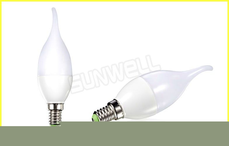 No Ultraviolet led dimmable candle bulb E14 / E27 With Epistar 100LM / W led candle lights