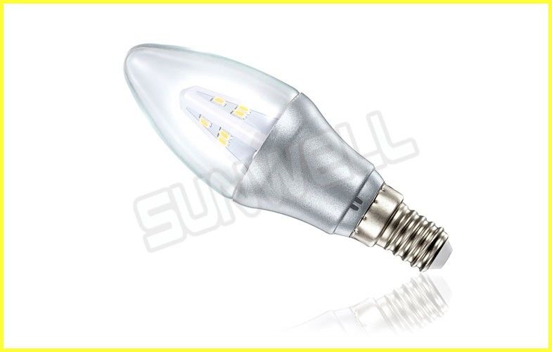 E14 Bulb Lamp Energy Saving 3w LED Candle Light for Room / Home Lighting